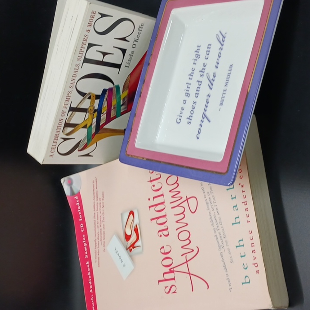 All About Shoes - Includes 2 Books and a Trinket Dish About Shoes